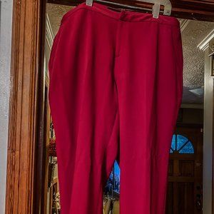 Women's Banana Republic Red Crepe Pants 12 Petite